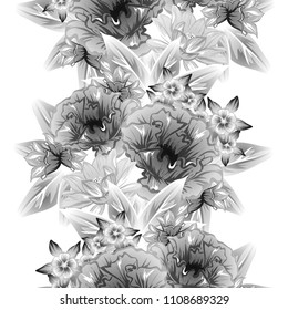 Abstract elegance seamless pattern with floral background
