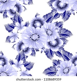 Abstract elegance seamless pattern with floral background