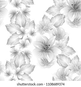 Abstract elegance seamless pattern with floral background