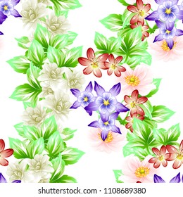 Abstract elegance seamless pattern with floral background