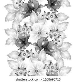 Abstract elegance seamless pattern with floral background