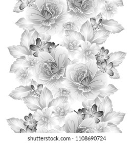 Abstract elegance seamless pattern with floral background