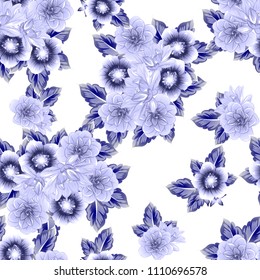 Abstract elegance seamless pattern with floral background