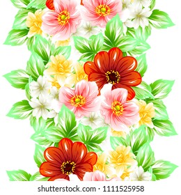 Abstract elegance seamless pattern with floral background