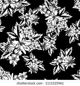 Abstract elegance seamless pattern with floral background