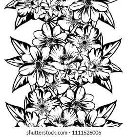 Abstract elegance seamless pattern with floral background