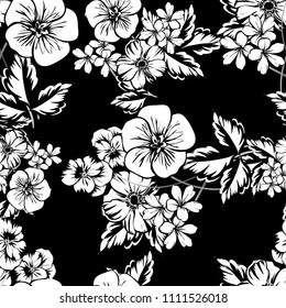 Abstract elegance seamless pattern with floral background