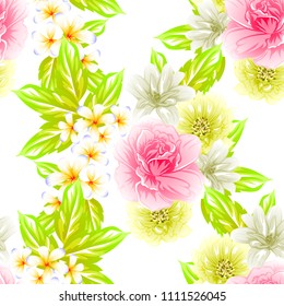 Abstract elegance seamless pattern with floral background