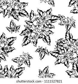 Abstract elegance seamless pattern with floral background