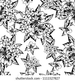 Abstract elegance seamless pattern with floral background