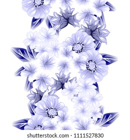 Abstract elegance seamless pattern with floral background