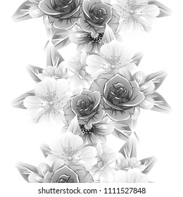 Abstract elegance seamless pattern with floral background
