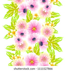 Abstract elegance seamless pattern with floral background