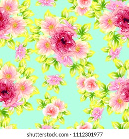 Abstract elegance seamless pattern with floral background