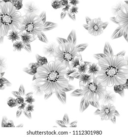Abstract elegance seamless pattern with floral background