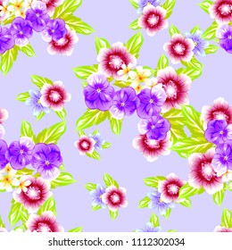 Abstract elegance seamless pattern with floral background