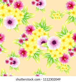 Abstract elegance seamless pattern with floral background