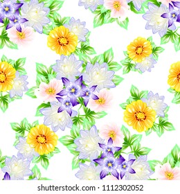 Abstract elegance seamless pattern with floral background