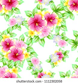 Abstract elegance seamless pattern with floral background