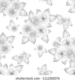 Abstract elegance seamless pattern with floral background