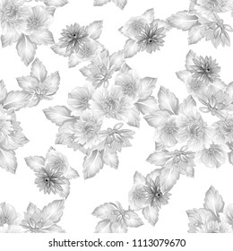 Abstract elegance seamless pattern with floral background