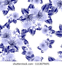 Abstract elegance seamless pattern with floral background Abstract elegance seamless pattern with floral background