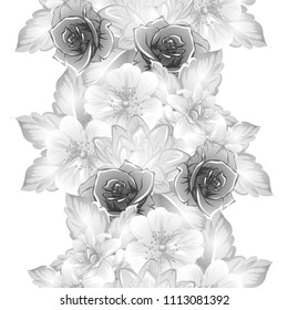 Abstract elegance seamless pattern with floral background