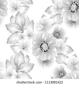 Abstract elegance seamless pattern with floral background