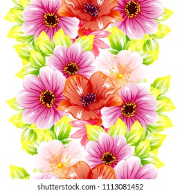 Abstract elegance seamless pattern with floral background