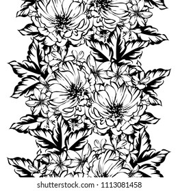 Abstract elegance seamless pattern with floral background