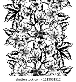 Abstract elegance seamless pattern with floral background