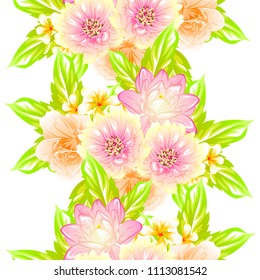 Abstract elegance seamless pattern with floral background