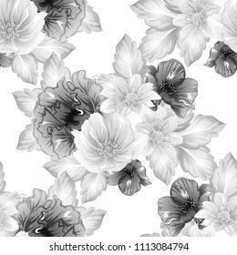 Abstract elegance seamless pattern with floral background