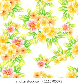Abstract elegance seamless pattern with floral background