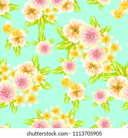 Abstract elegance seamless pattern with floral background