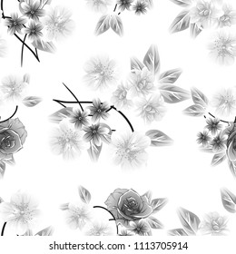 Abstract elegance seamless pattern with floral background