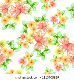 Abstract elegance seamless pattern with floral background