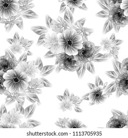 Abstract elegance seamless pattern with floral background