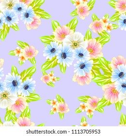 Abstract elegance seamless pattern with floral background