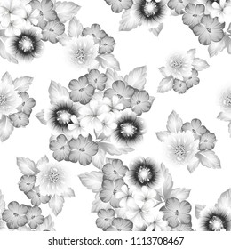 Abstract elegance seamless pattern with floral background