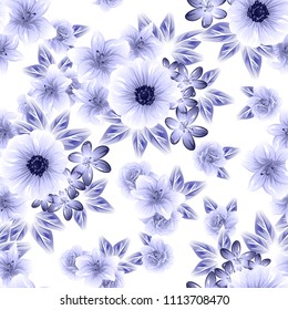 Abstract elegance seamless pattern with floral background