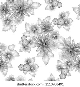 Abstract elegance seamless pattern with floral background