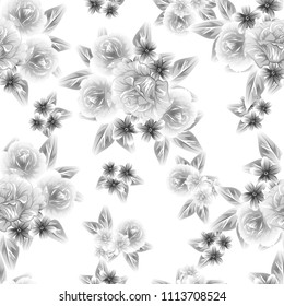 Abstract elegance seamless pattern with floral background