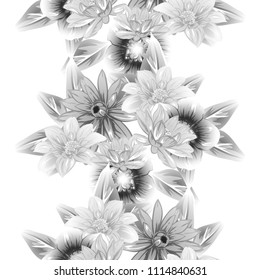 Abstract elegance seamless pattern with floral background