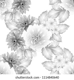 Abstract elegance seamless pattern with floral background