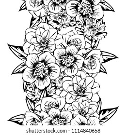 Abstract elegance seamless pattern with floral background