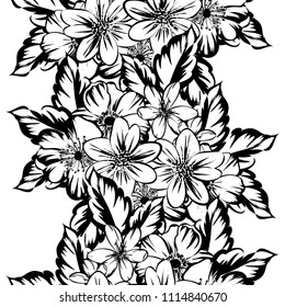 Abstract elegance seamless pattern with floral background