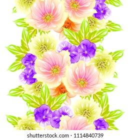 Abstract elegance seamless pattern with floral background