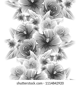 Abstract elegance seamless pattern with floral background
