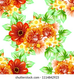 Abstract elegance seamless pattern with floral background
